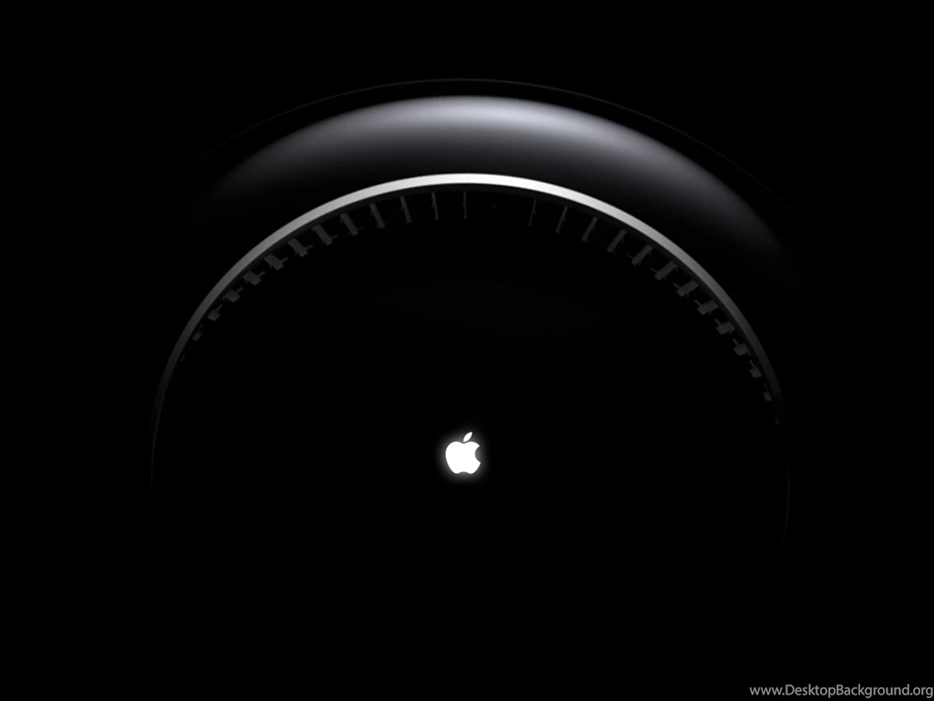 Apple In Glossy Black Desktop Wallpapers