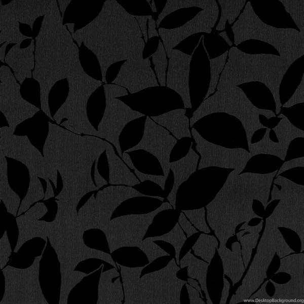 Trésor Reloaded Wallpapers Satin Look Non woven Leaves Black Glossy ...