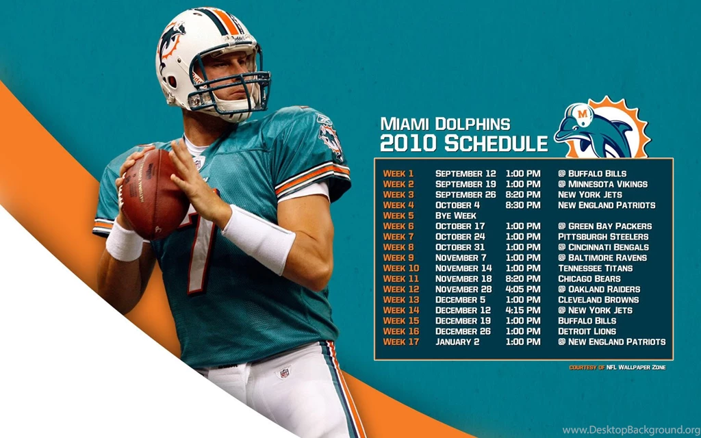 NFL Wallpapers Zone: Miami Dolphins 2010 Schedule Wallpapers Chad ...