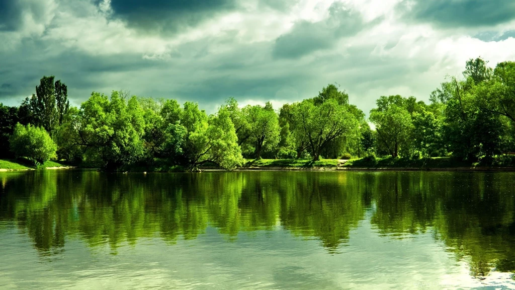 Clouds With Green Nature