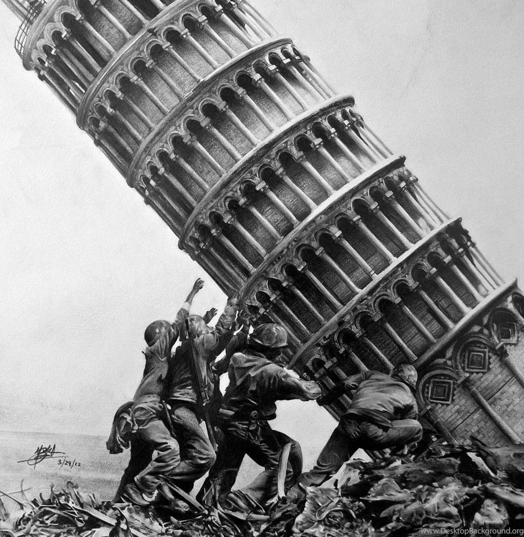 Raising Of The Tower On Iwo Jima By Dead Beat Nick On DeviantArt