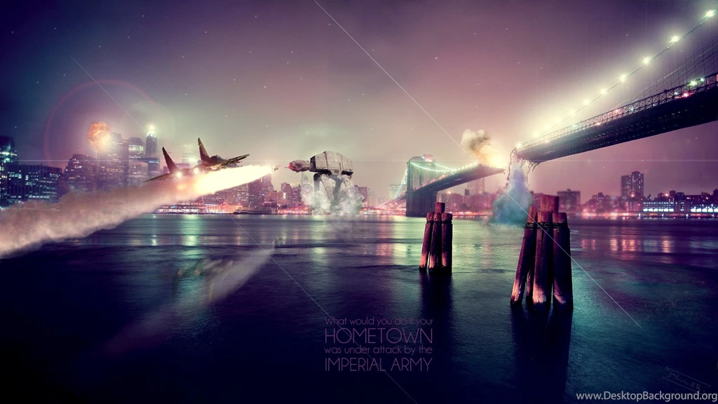 Star Wars Aircraft War Photo Manipulation Cities Jets Ishiwata AT ...