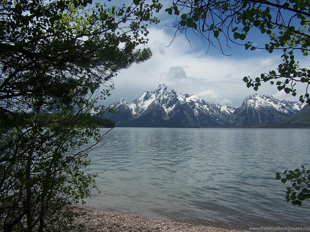 Grand Tetons Across Jenny Lake Desktop Wallpapers