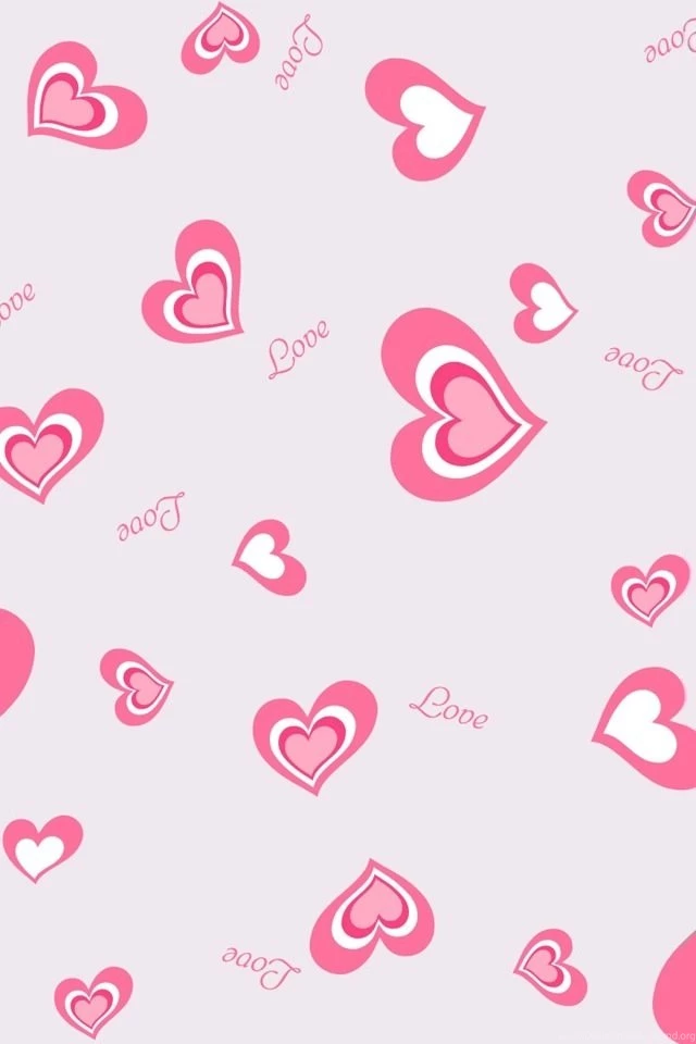 Pink Love Heart Backgrounds Iphone Wallpapers Backgrounds And