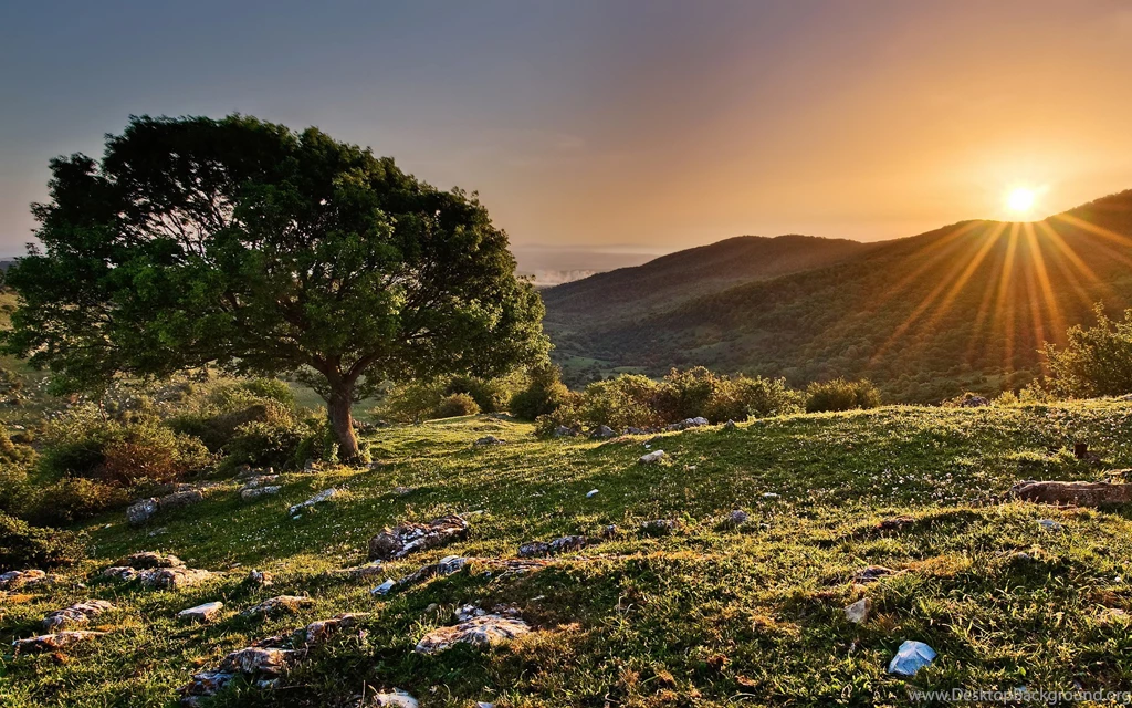 Mountain Landscape Sunset Wallpapers Desktop L334O   HD Wallpapers