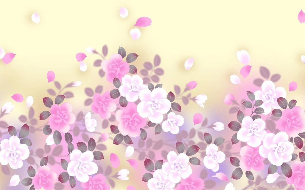 Colors In Japanese Style Sweet Flower Pattern Design 1280x800 ...