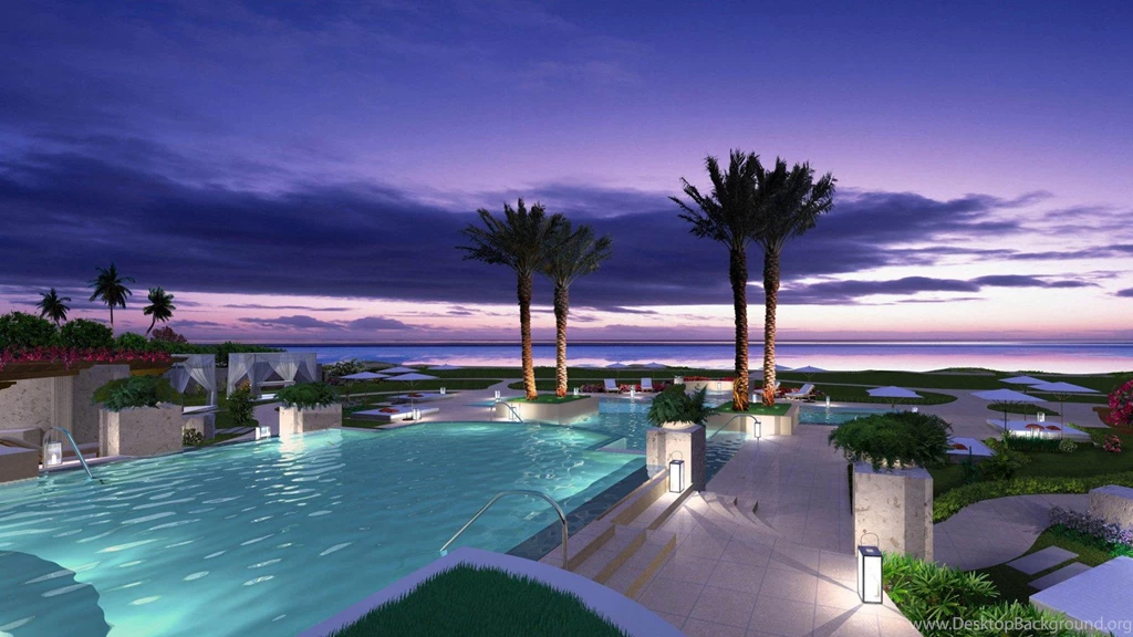 Rarotongan Beach Resort Twilight Wallpaper, Beach Pictures And Images