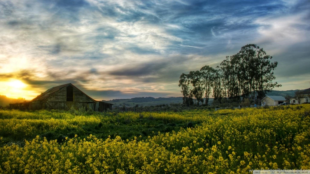 Wondrous Sunset Over Old Barn >> HD Wallpaper, Get It Now!