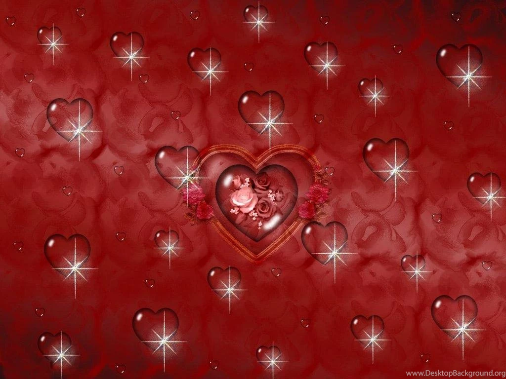 HEARTS AND ROSES WALLPAPER (
