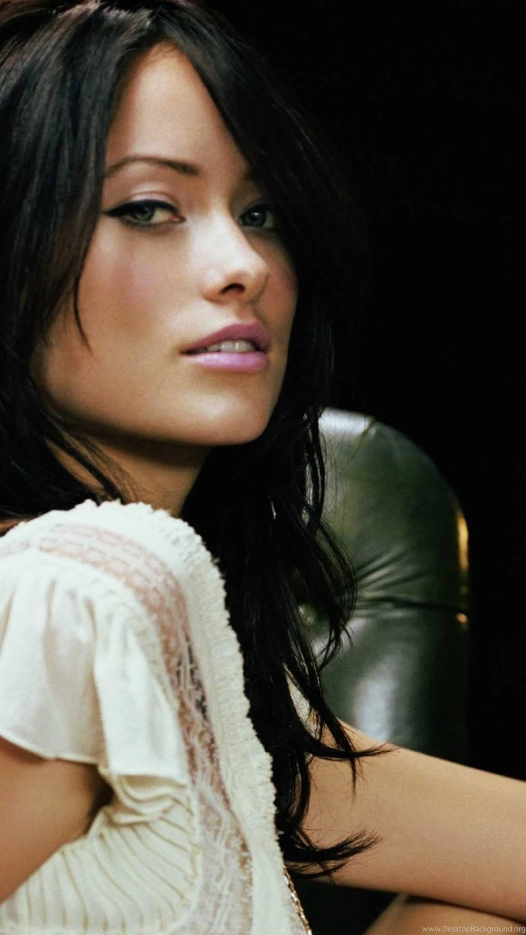 Olivia Wilde Black Hair iPhone 5 Wallpapers