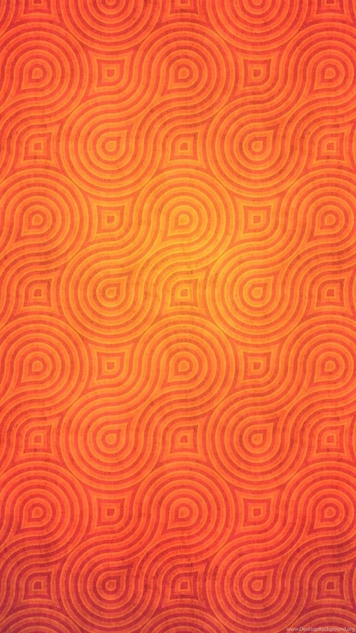 Abstract Pattern In Orange Color Iphone Android Mobile Wallpapers ...