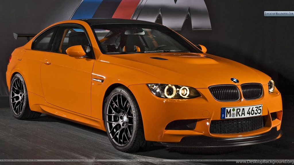 2010 BMW M3 GTS Front Pose In Orange Color Wallpapers