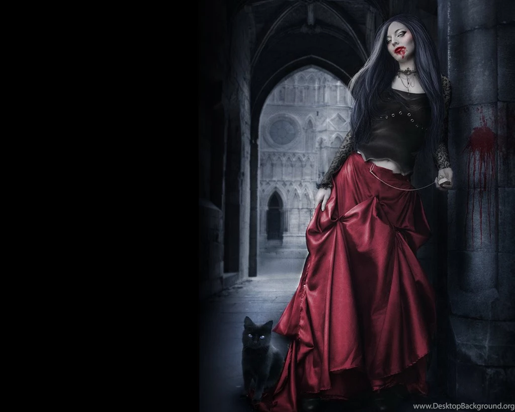 Vampire Girl With Cat Wallpapers From Vampire Wallpapers
