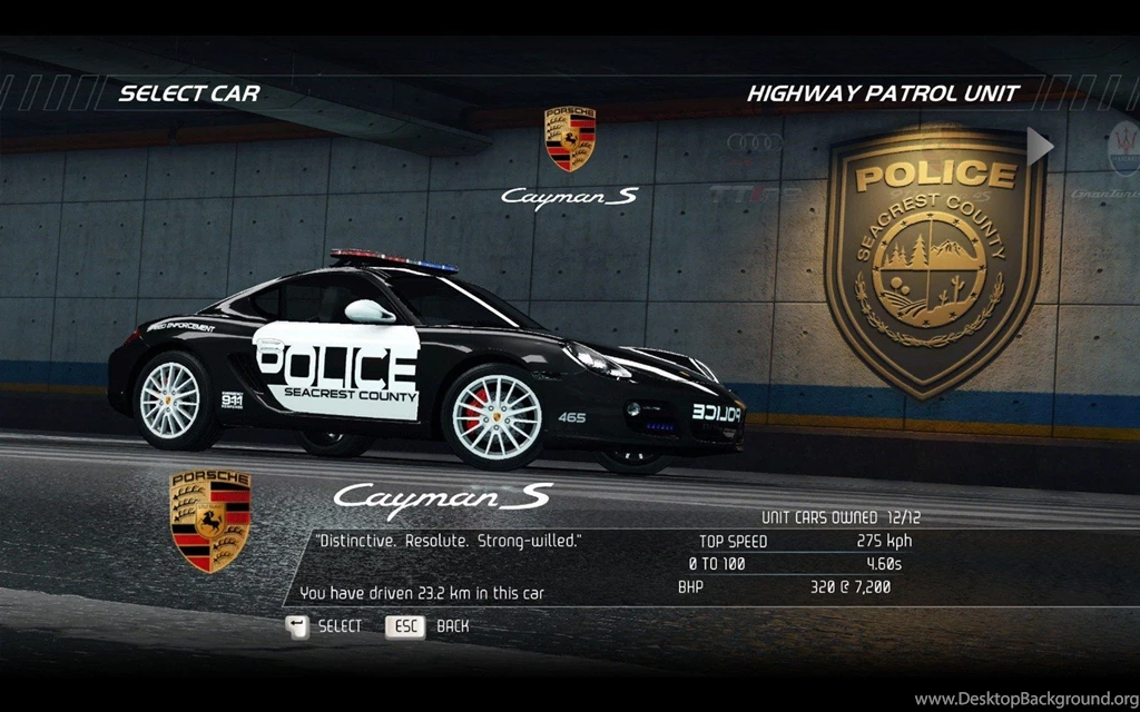 Video Games Cars Police Porsche Cayman S Need For Speed Hot ...