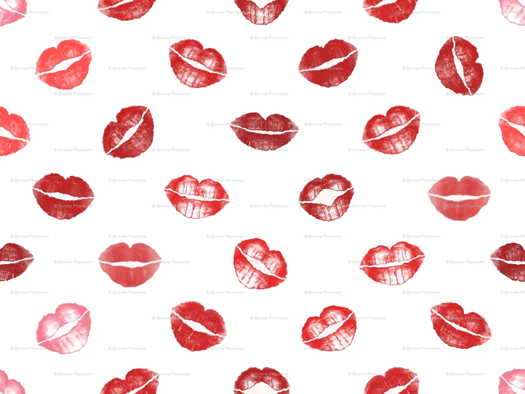 Kisses Fabric, Wallpapers & Gift Wrap Spoonflower