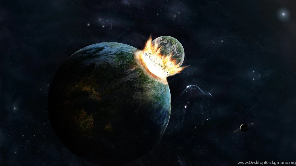 Space, Universe, Abstract, Planets, Earth, Crashing, Fantasy ...