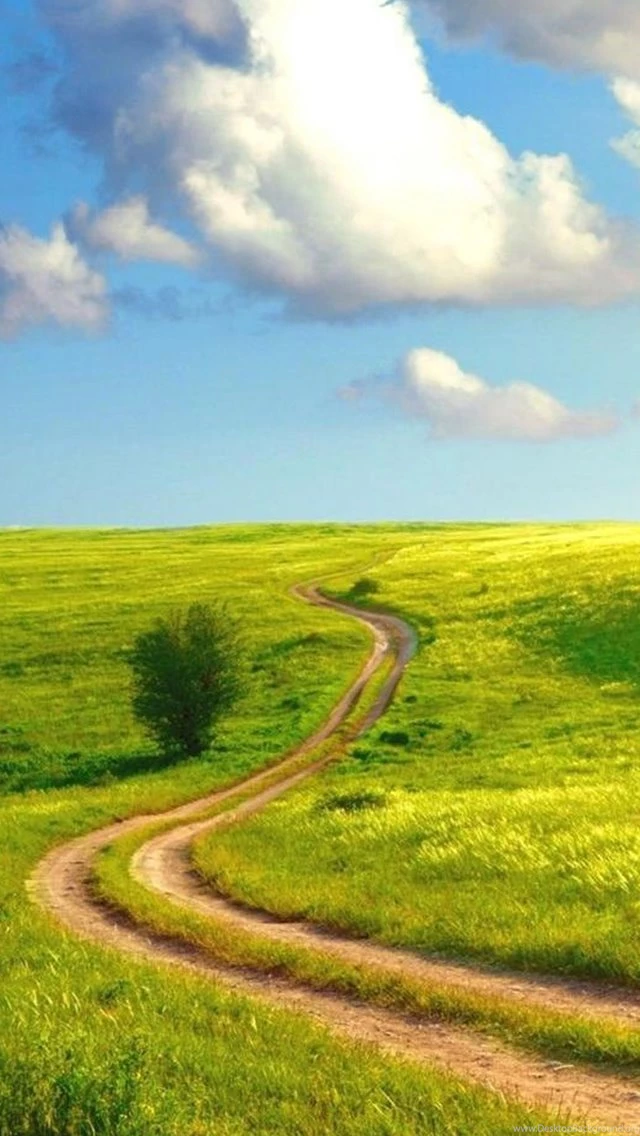 Nature Winding Road Pure Skyscape iPhone 5s Wallpapers Download ...