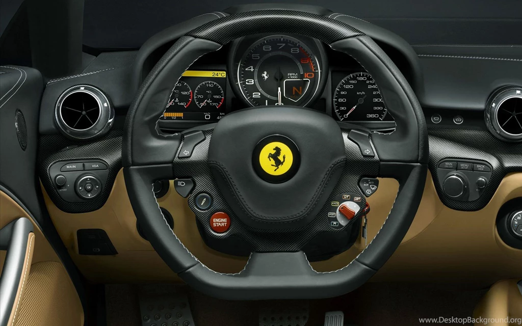 Ferrari F12 Black Interior Image