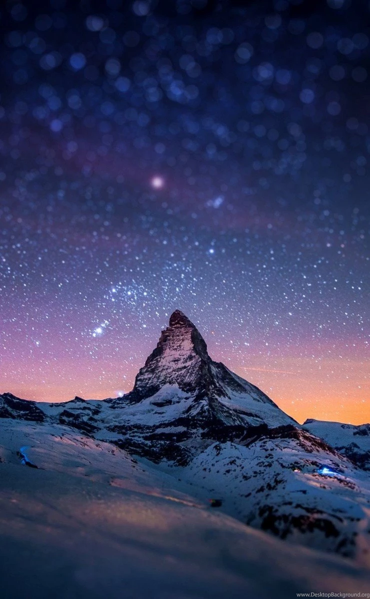 Download Starry Night Over The Matterhorn HD Wallpapers For iPhone ...