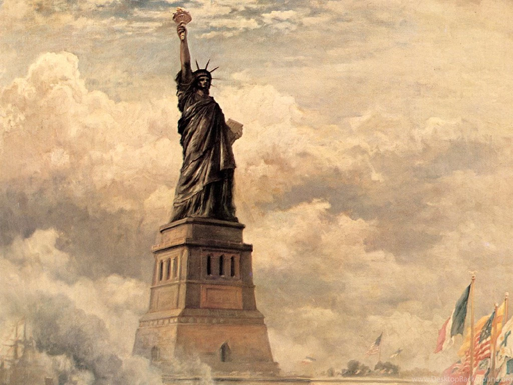 Edward Moran Statue Of Liberty Enlightening The World Famous ...