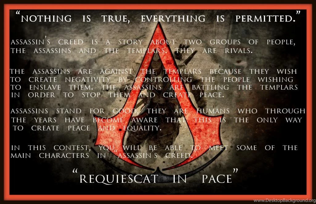 NOTHING IS TRUE, EVERYTHING IS PERMITTED