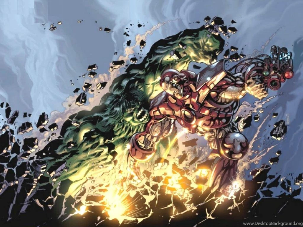 Wallpapers Iron Man Thor Hulk Vs 1024x768
