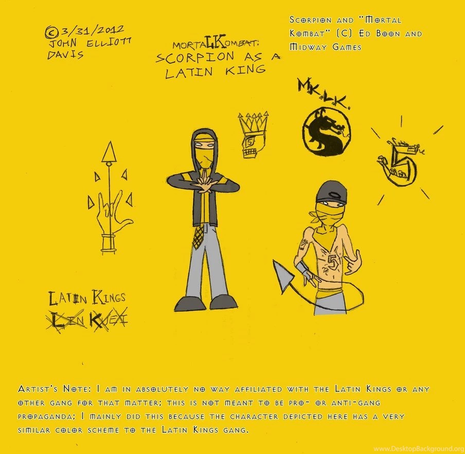MK: Scorpion As A Latin King By LittleGreenGamer On OkeyShare