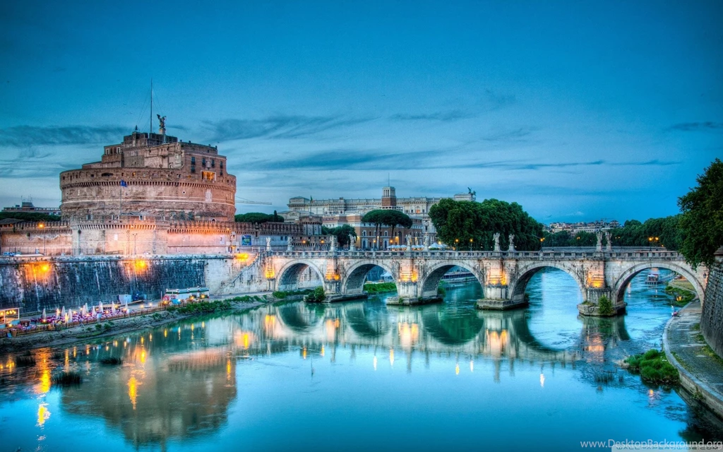 Castel Sant'Angelo, Tiber River, Rome, Italy HD Desktop Wallpapers ...