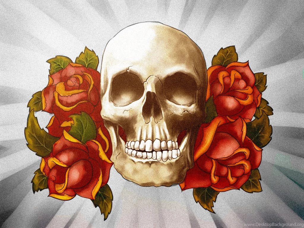 Skull With Roses By Power O F F On DeviantArt