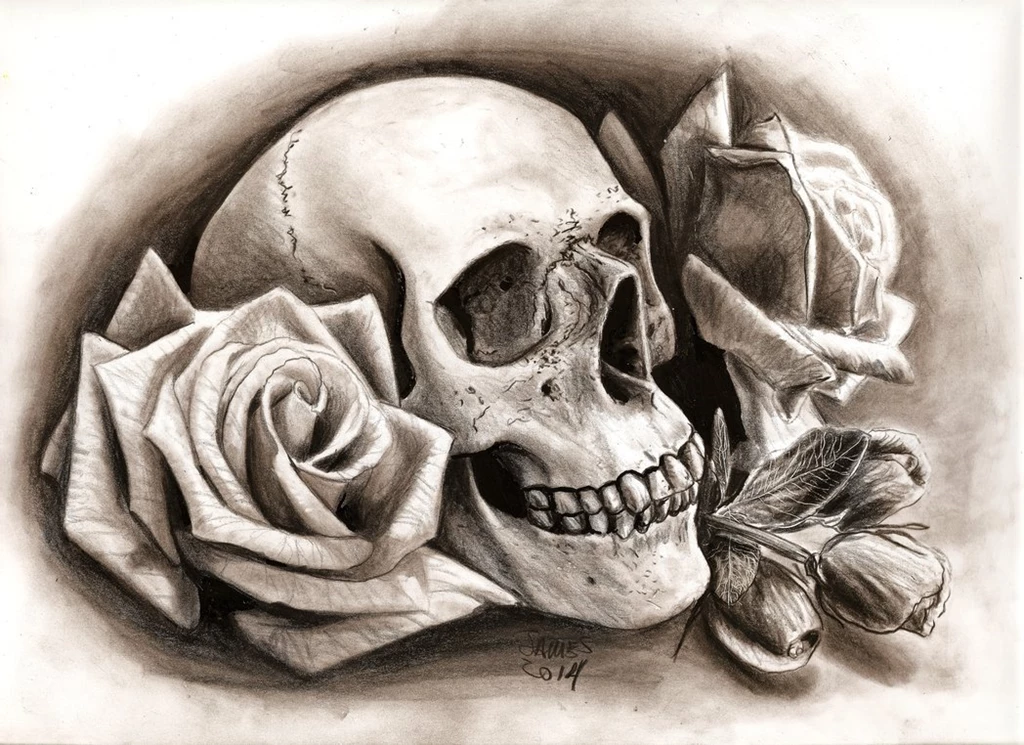 Skull And Roses Wallpapers Full HD