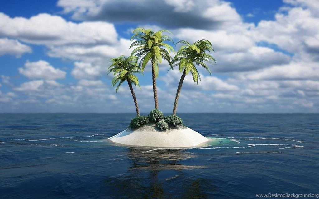 Lonely Island And Sea Wallpapers For Desktop Free Download