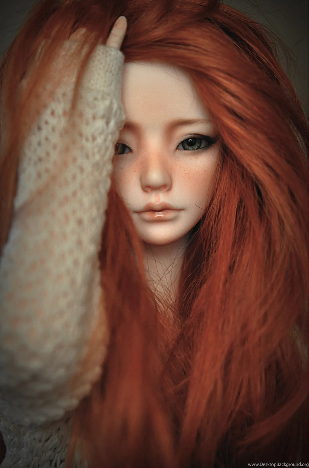 Doll Toys Baby Girl Beauty Long Hair Cute Red Wallpapers ...