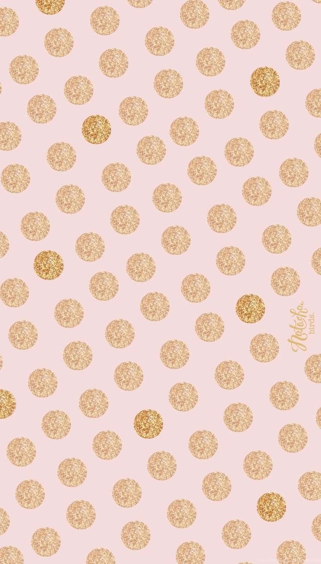 Pink And Gold Dots iPhone Wallpapers