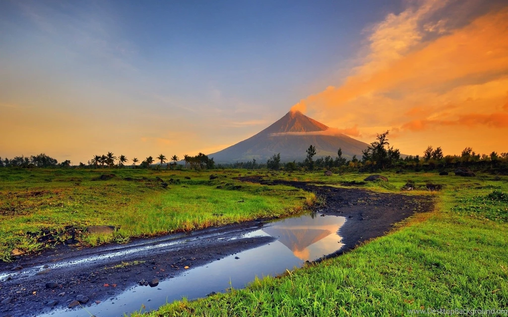 Mount Mayon Volcano Philippine Wallpapers HD For Desktop