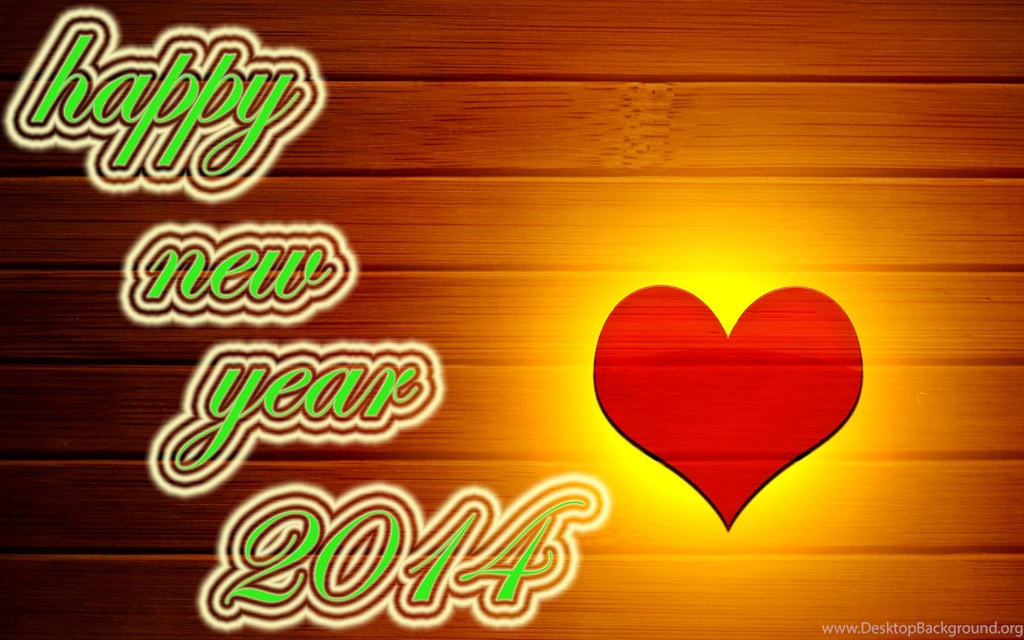Happy New Year 2014 And The Heart Wallpapers And Images ...
