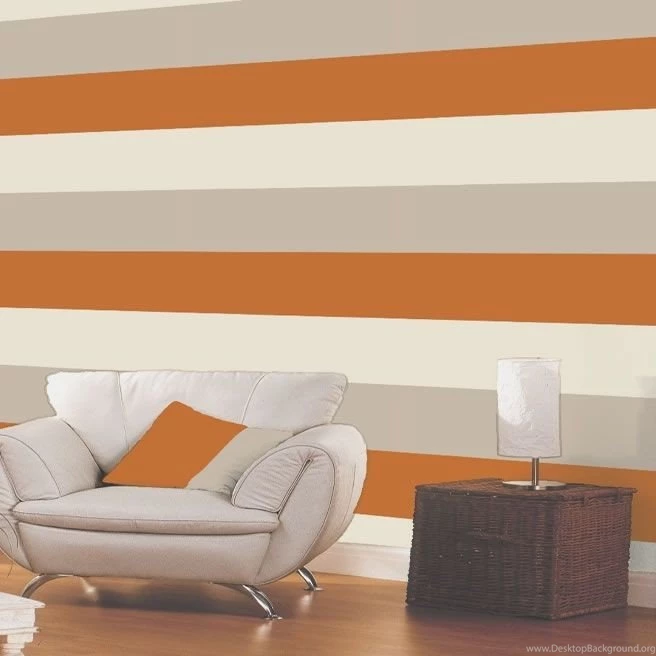 Olivia Stripe Orange Wallpapers