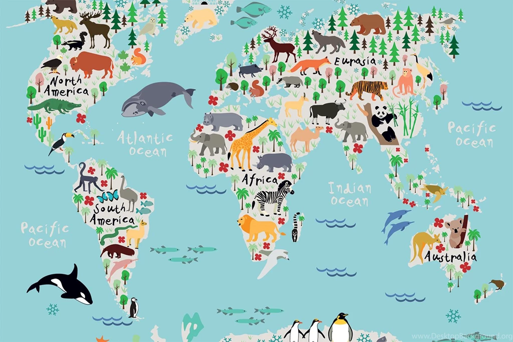 Kiddy World Map Wallpapers