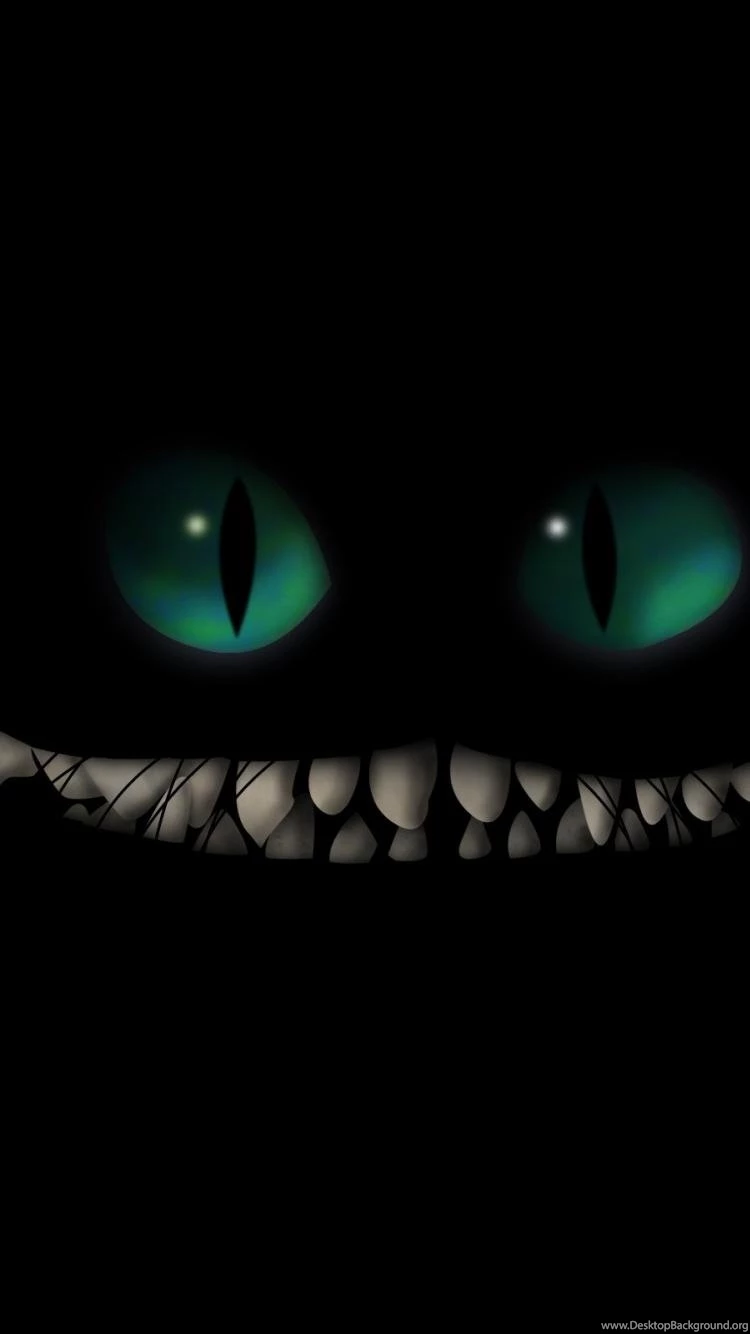 Wonderland Cheshire Cat Black Backgrounds Cartoons Eyes Wallpapers ...