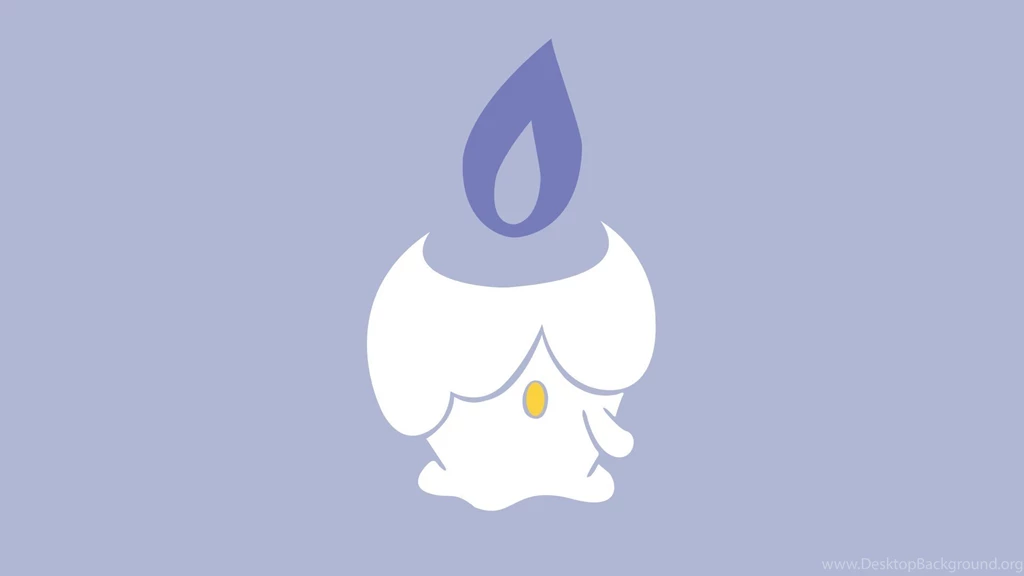Pokemon Minimalistic Fire Purple Ghost Litwick Wallpapers ...