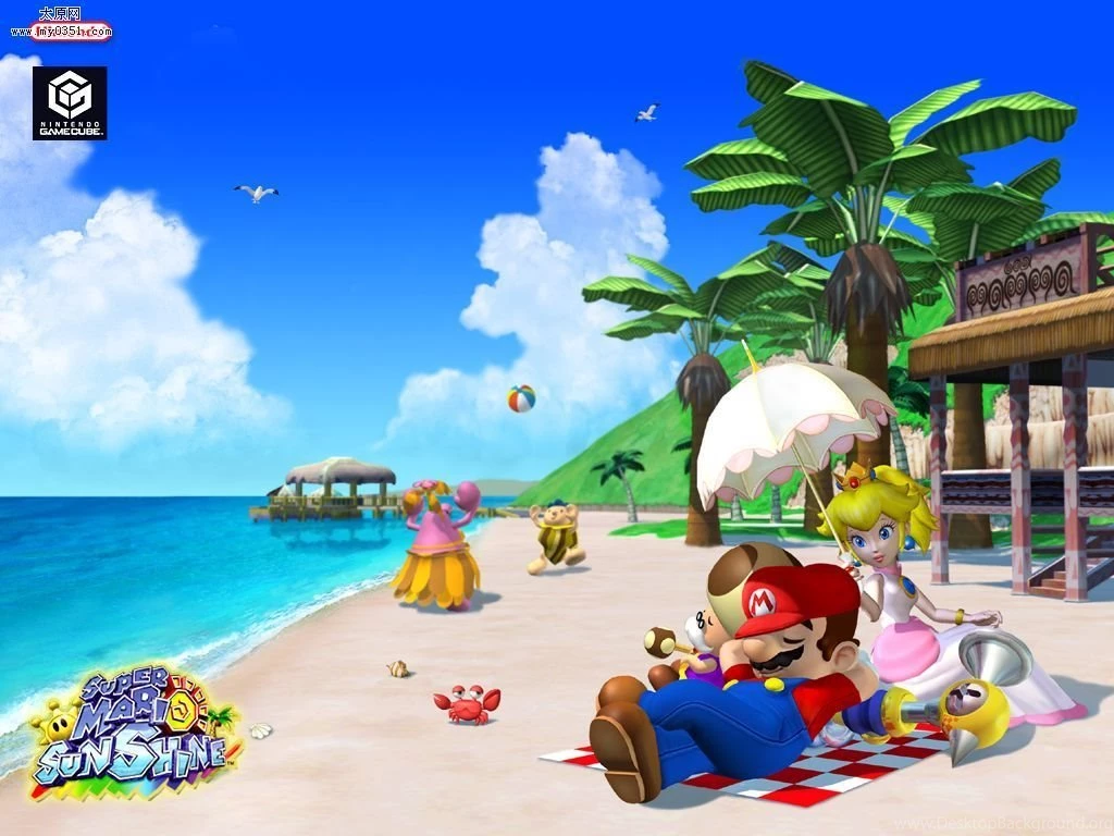 Mario Sunshine Beach Super Mario Bros. Wallpapers (1990295 ...