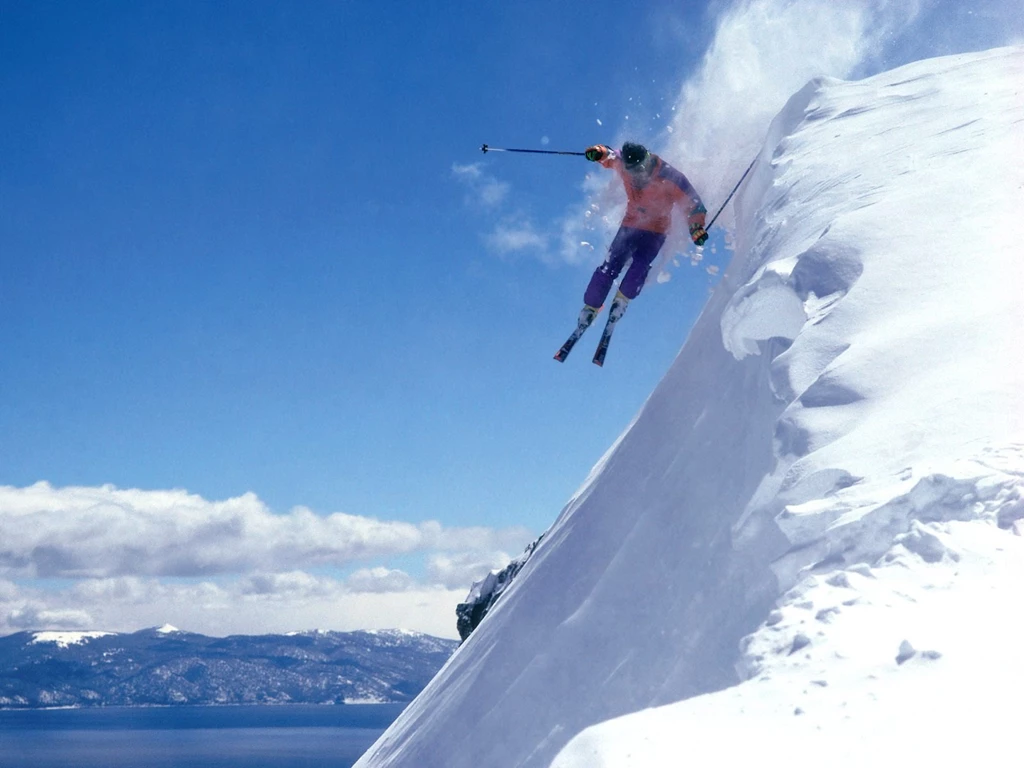 Picture Skiing Jumping From Mountain Wallpapers