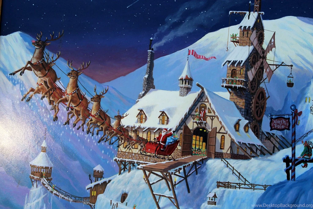 Santa Claus North Pole 3 Desktop Wallpapers Hivewallpaper.com