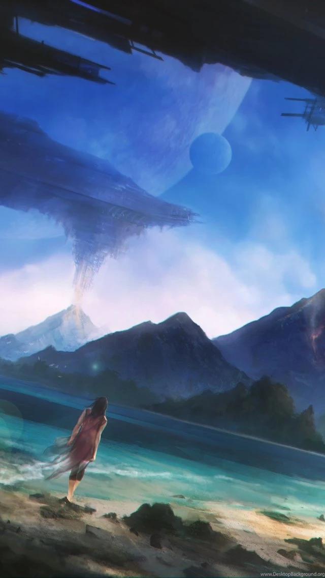 Lovely Art Of Girl And Mountain Iphone 5 Full Hd Wallpapers ...