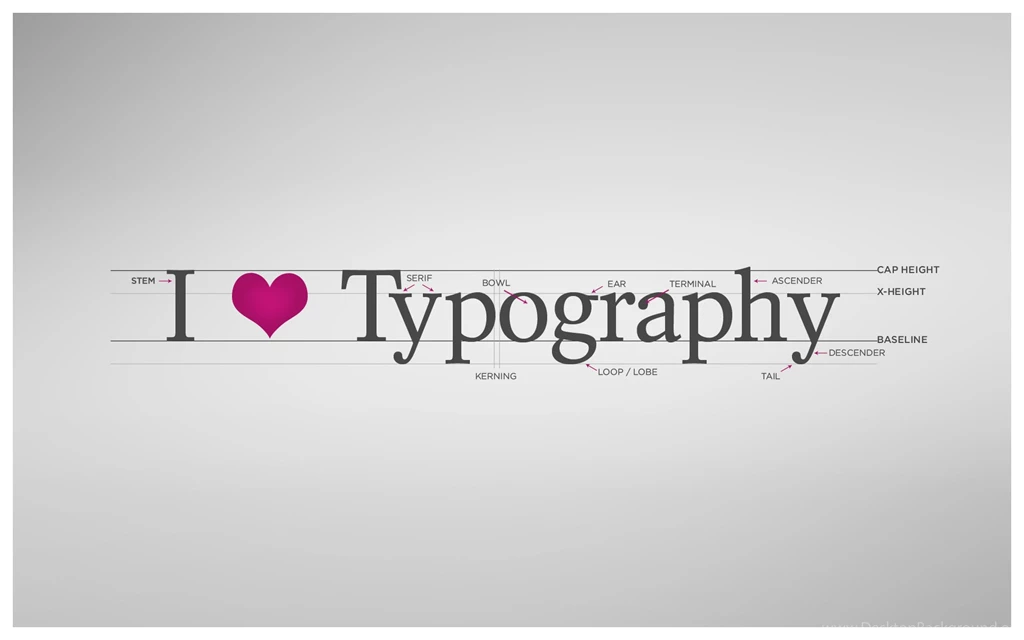 Download The I Heart Typography Wallpaper, I Heart Typography ...