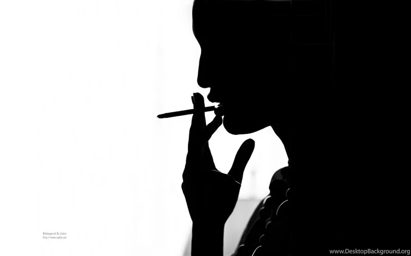Women Smoking Black White Smoke Silhouettes – Art Black HD Desktop ...