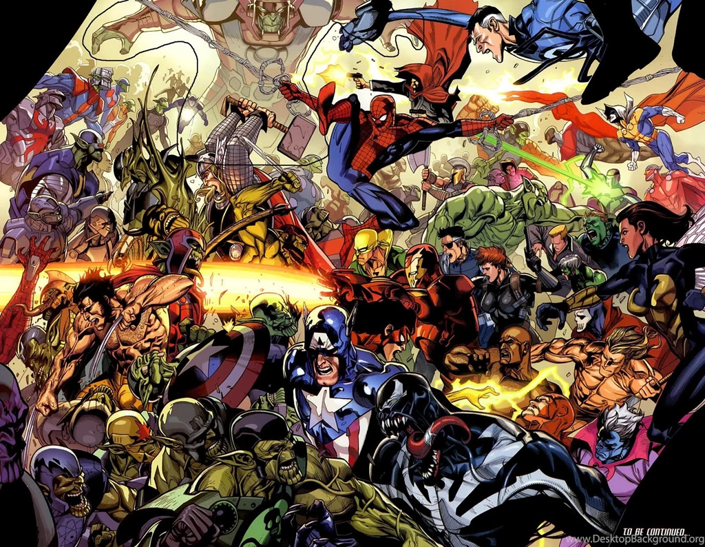 All Marvel Comics Together Hd Desktop Wallpapers Cartoon ...