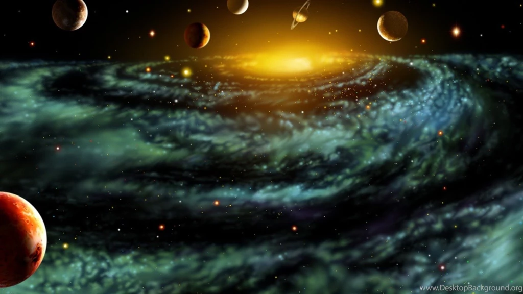 Space And Astronomical Art Planets And The Galaxy 1366x768 ...