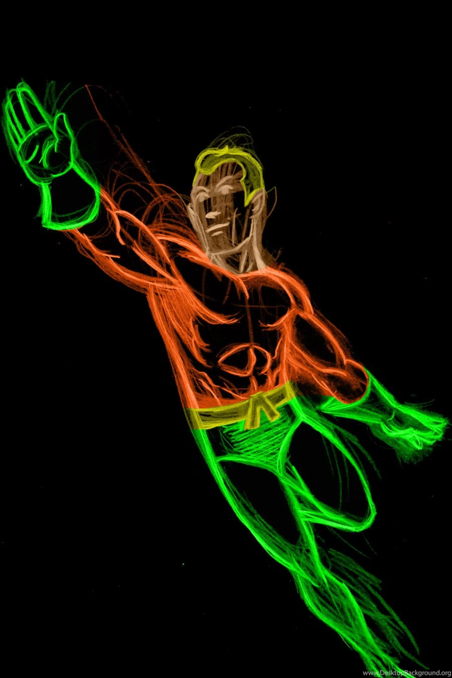 Aquaman Neon By AlanSchell On DeviantArt