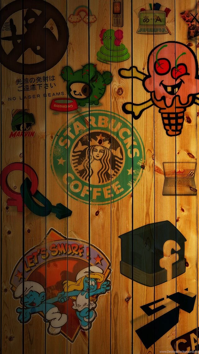 Starbucks Coffee Collage iPhone 5 Wallpapers (640x1136)