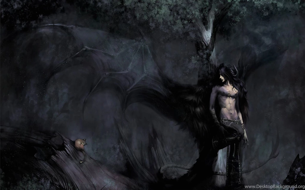 Wings Black Forests Demons Horns Gothic Artwork Wallpapers ...